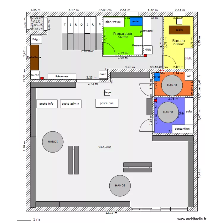 Plan du local. Plan de Plan du local. Plan de