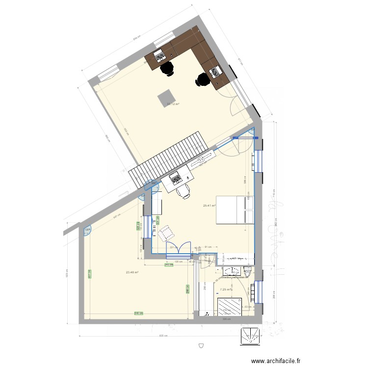 etage. Plan de 0 pièce et 0 m2