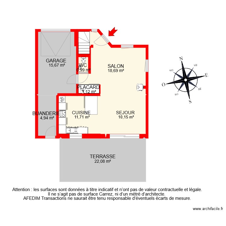 BI 7194 RDC . Plan de 0 pièce et 0 m2