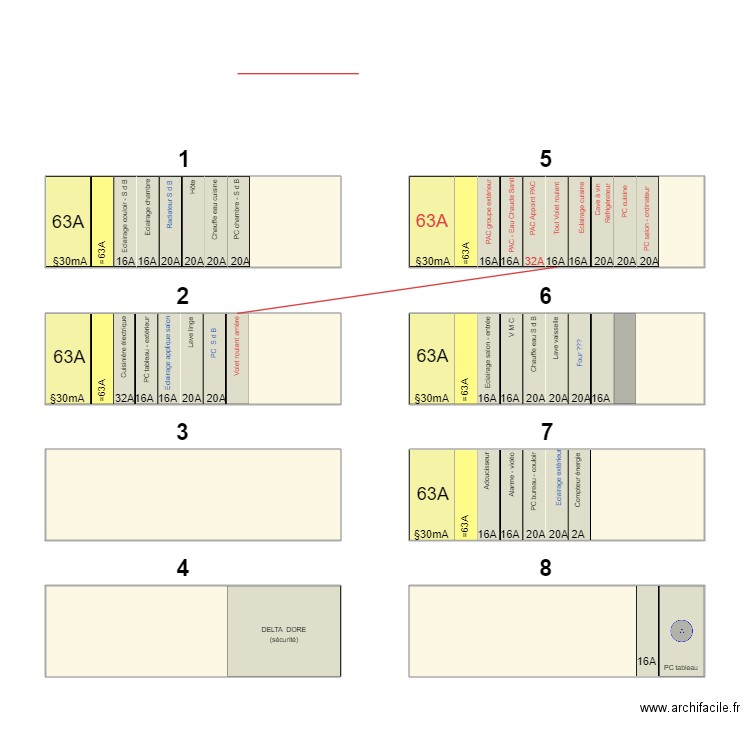 Tableau électrique 06B. Plan de 0 pièce et 0 m2