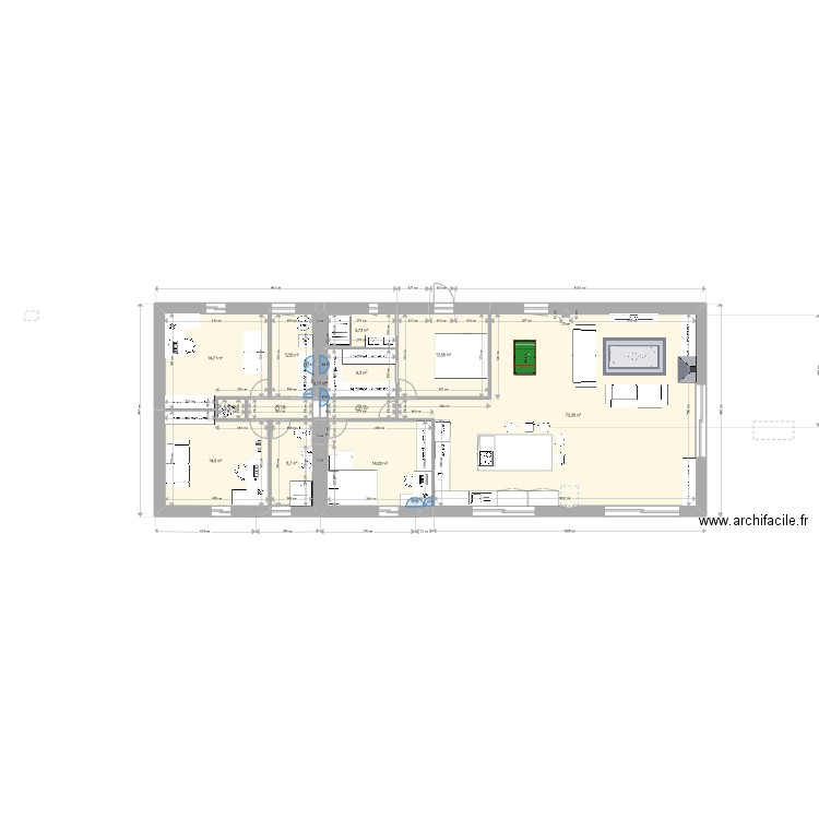 L'Atelier de Marie 2. Plan de 13 pièces et 155 m2