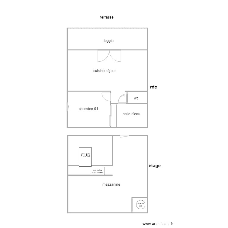 brunet. Plan de 0 pièce et 0 m2