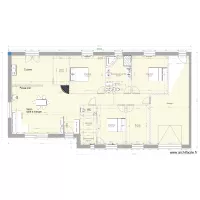 plan maison m&eacute;nili&egrave;re 2 avec meubles