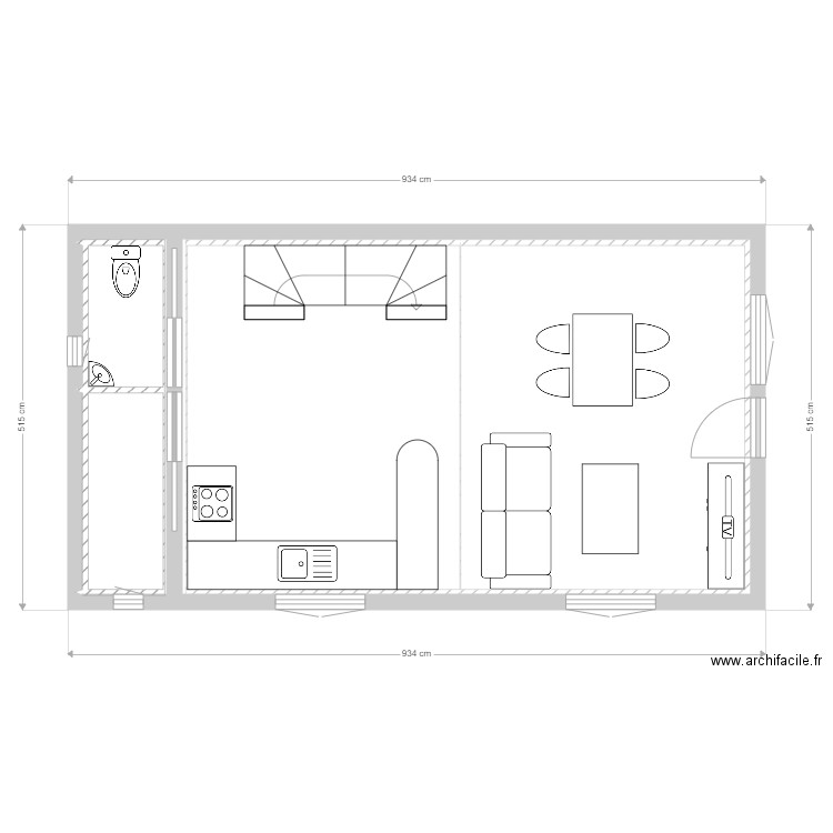 rdc piéces essay 2. Plan de 0 pièce et 0 m2