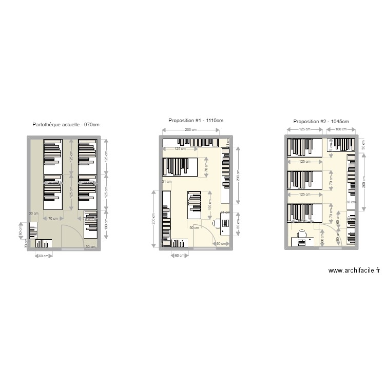 Parthothèque Limonest 2023. Plan de 3 pièces et 27 m2