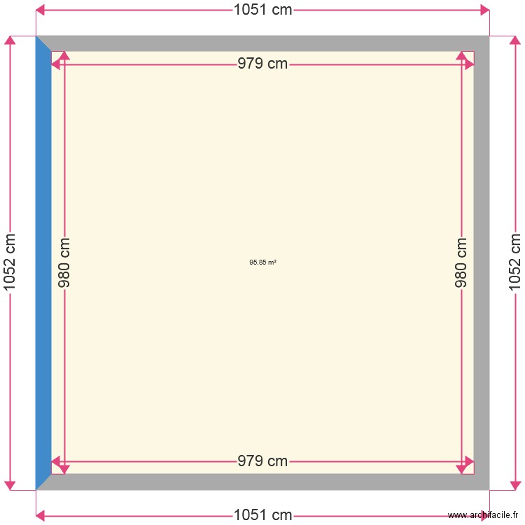 maison carrée. Plan de 0 pièce et 0 m2