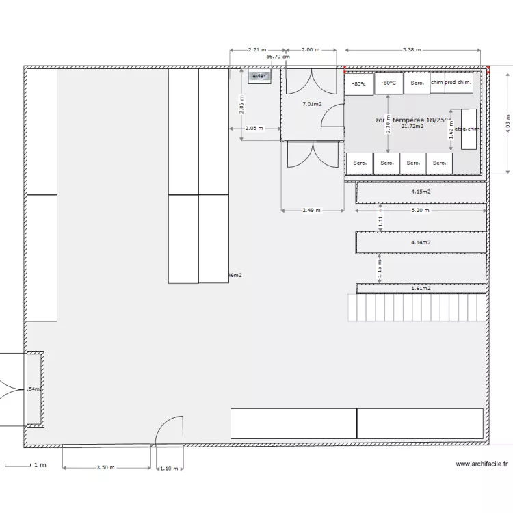 Sérothèque RDC (recup.chaleur). Plan de Sérothèque RDC (recup.chaleur). Plan de