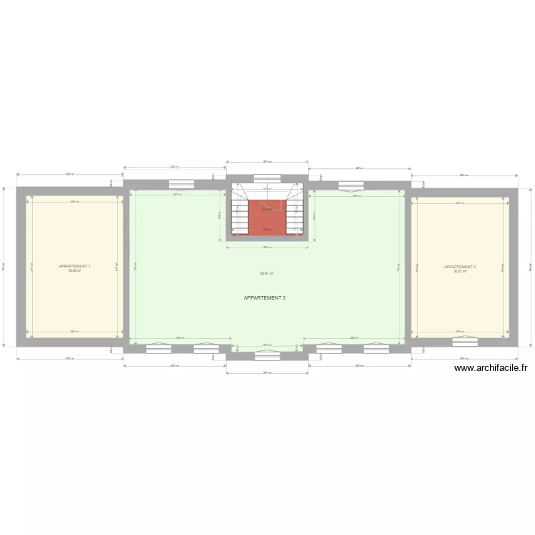 maison yvetot 1er etage beton. Plan de 