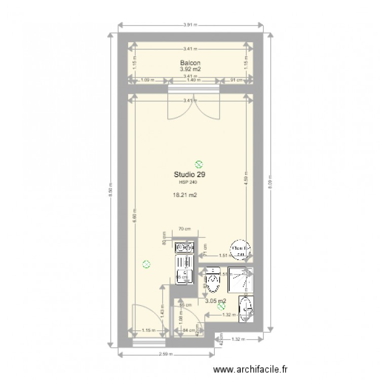 STUDIO 29. Plan de 0 pièce et 0 m2