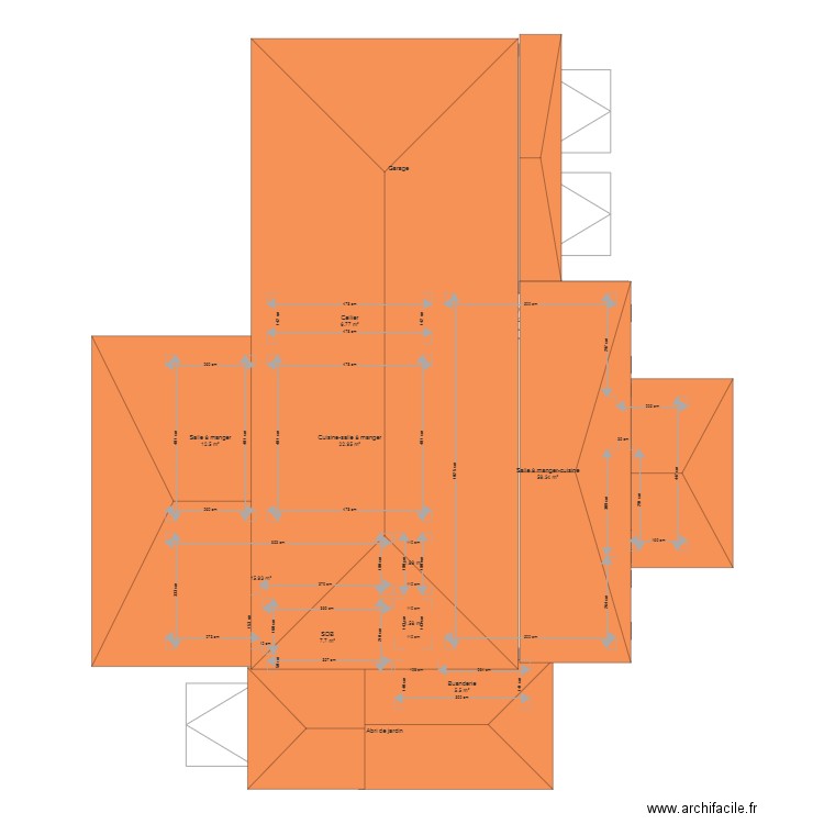 Plan Toitures Maison 2. Plan de 0 pièce et 0 m2