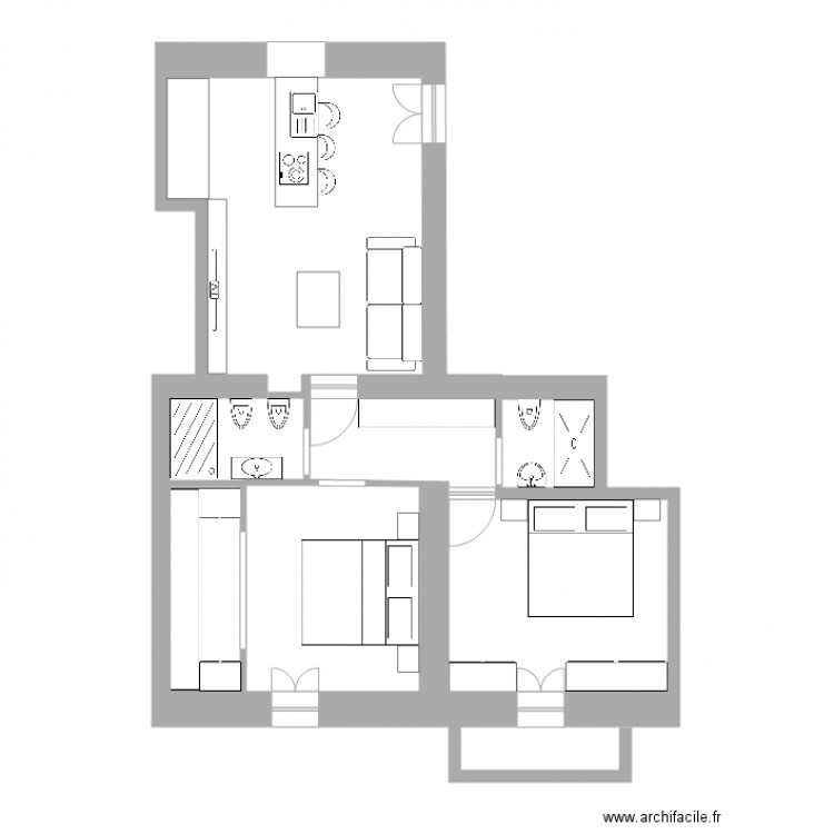 benedetto marcello 1piano senza. Plan de 0 pièce et 0 m2