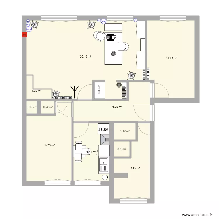 Bureau Pr&eacute;visions Travaux. Plan de 