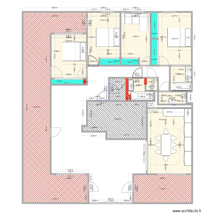 Greg13008 2-8. Plan de 20 pièces et 157 m2