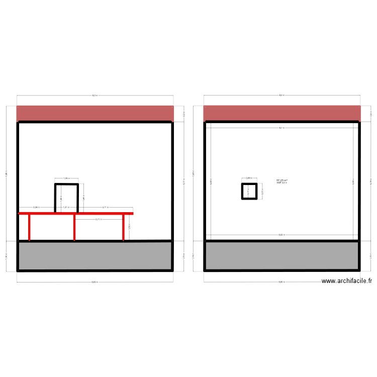 Coupe Ouest. Plan de 0 pièce et 0 m2