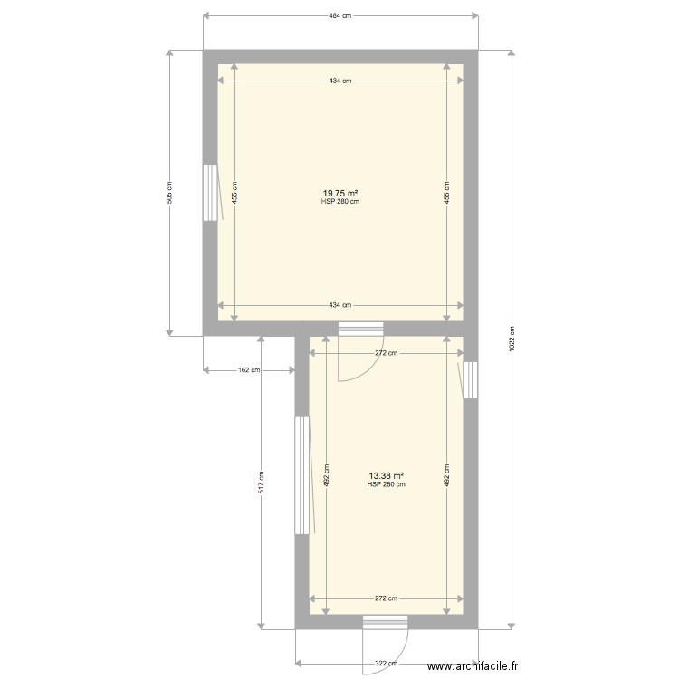 ARRIERE ETAGE EXISTANT. Plan de 0 pièce et 0 m2