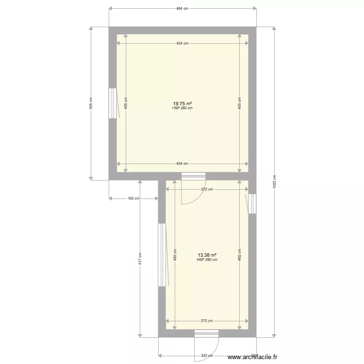 ARRIERE ETAGE EXISTANT. Plan de 