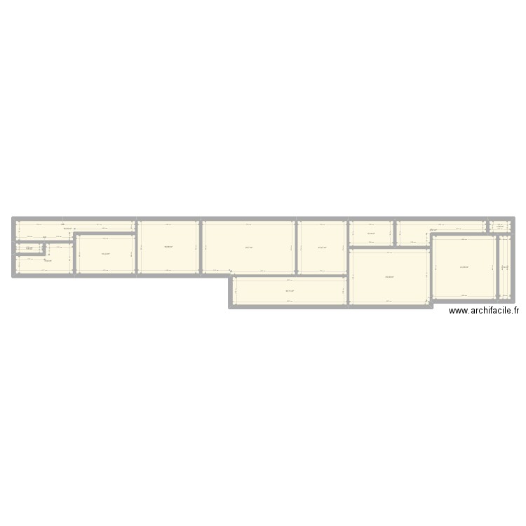 CHATEAU GARAUC R+1 (2). Plan de 14 pièces et 187 m2