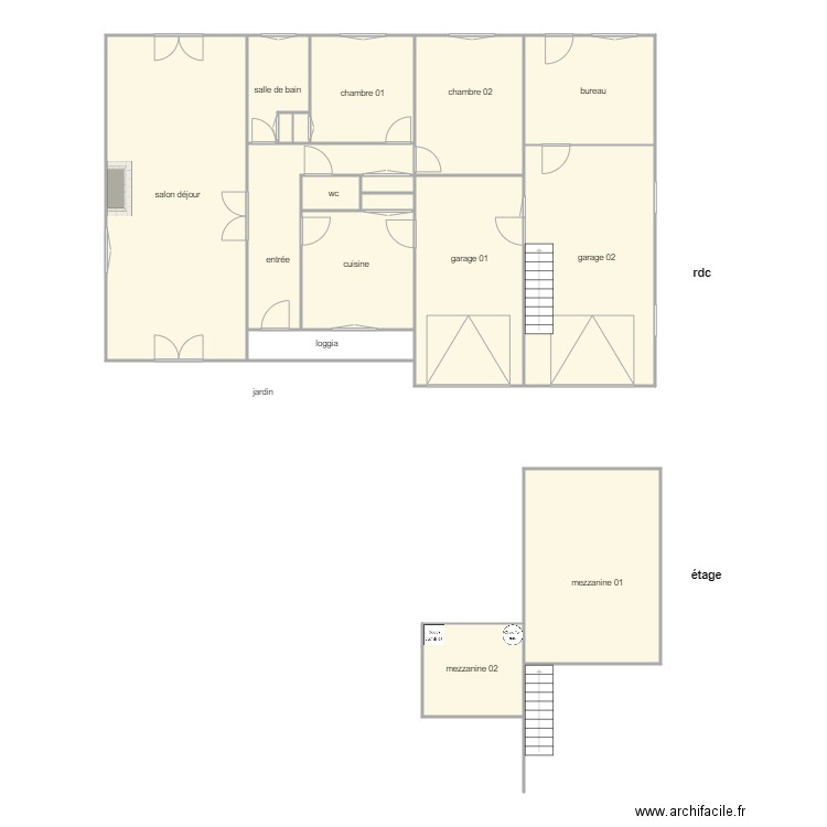 manceau 1235 am. Plan de 17 pièces et 178 m2