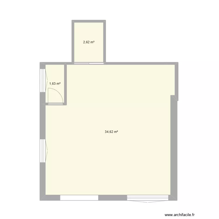 Labo + boutique 40m2. Plan de 