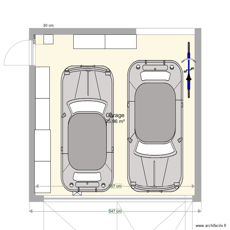 Garage 2 voitures. Plan de 0 pièce et 0 m2