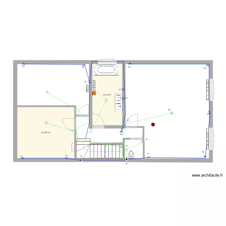 Roger &eacute;tage &eacute;lectricit&eacute;. Plan de 