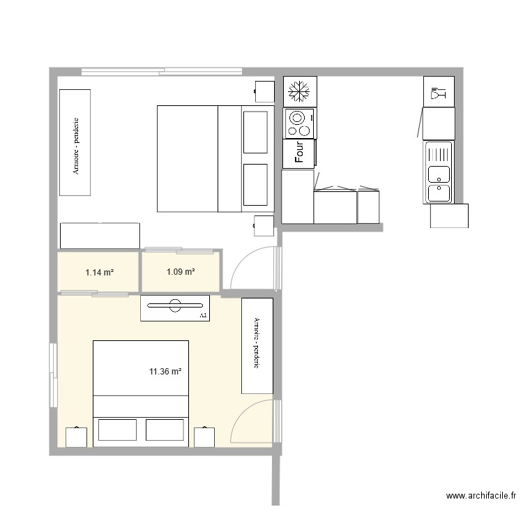 C  Cuisine. Plan de 0 pièce et 0 m2