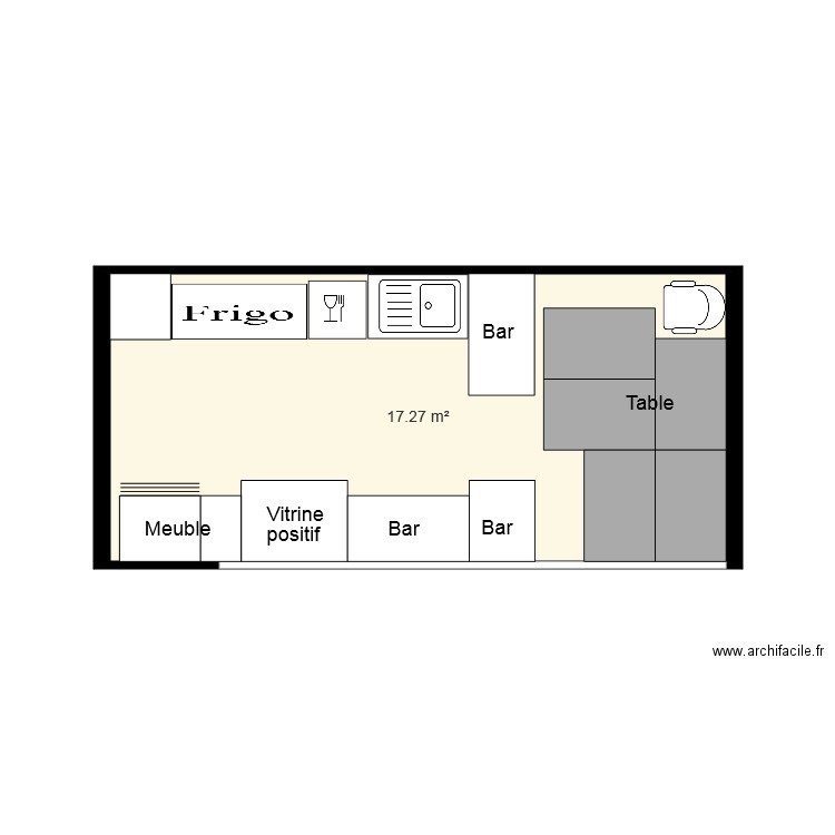 Bar . Plan de 0 pièce et 0 m2