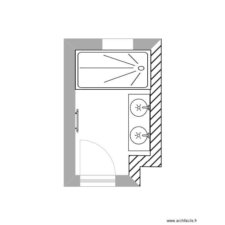 LLM. Plan de 1 pièce et 5 m2