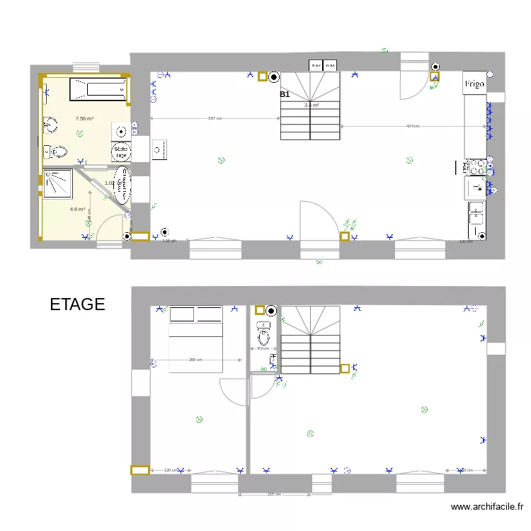 maison BIP. Plan de 