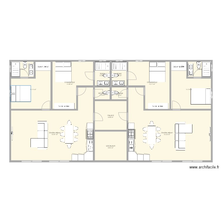 IMMEUBLE R2. Plan de 0 pièce et 0 m2
