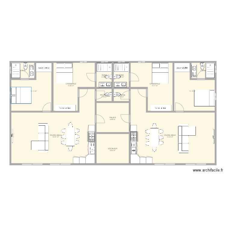 IMMEUBLE R2. Plan de 0 pièce et 0 m2