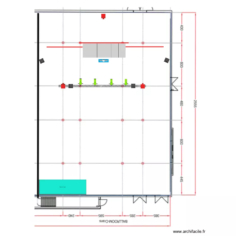 JLC Starling Geneva 1 Vue de dessus 3 projections 1R et 2F. Plan de 