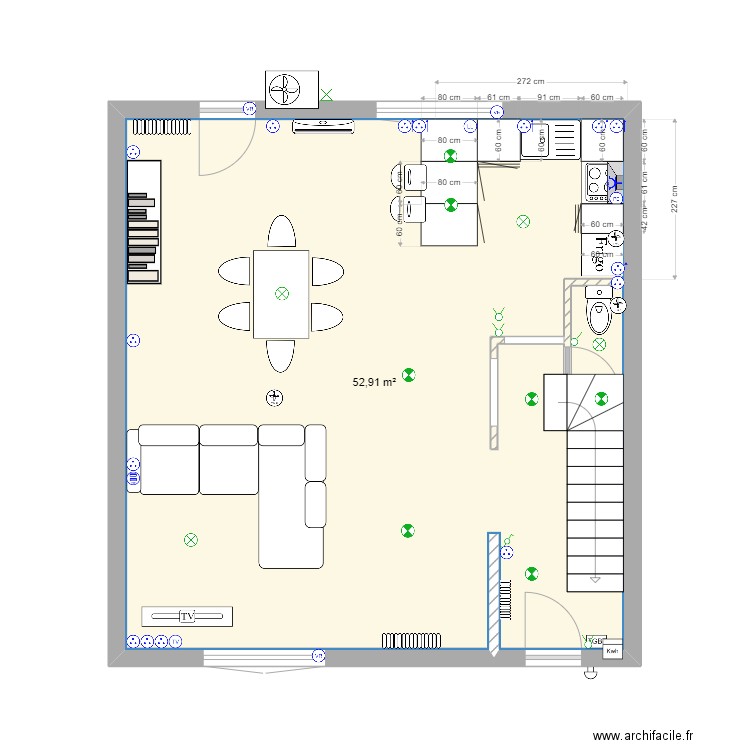 RDC - Maison TIRAUX ELEC. Plan de 0 pièce et 0 m2