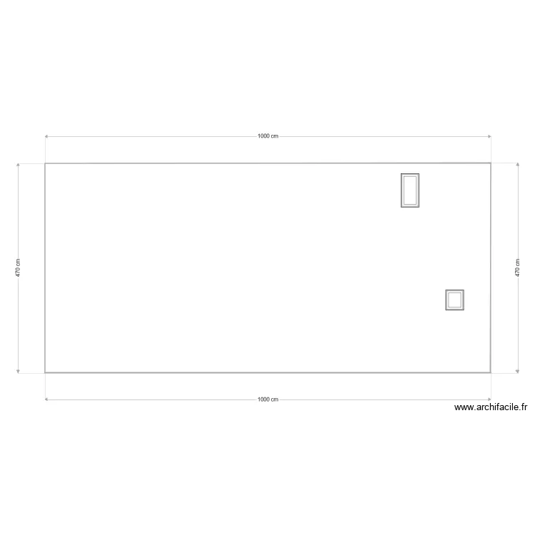 Facade nord. Plan de 