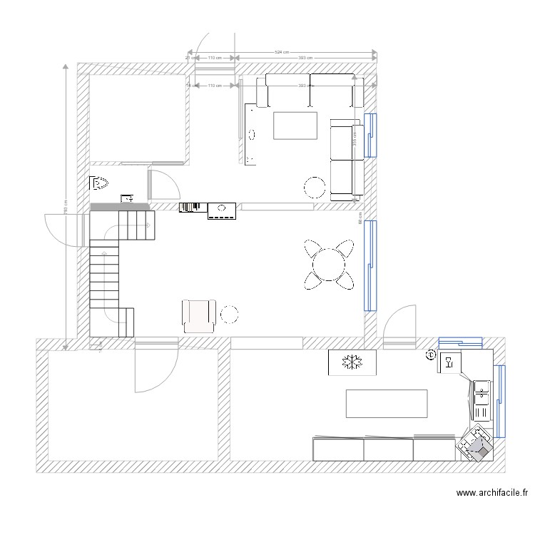 rdc onchets. Plan de 0 pièce et 0 m2