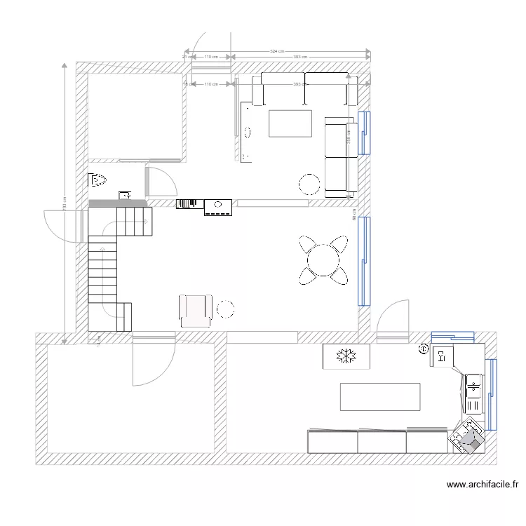 rdc onchets. Plan de rdc onchets. Plan de