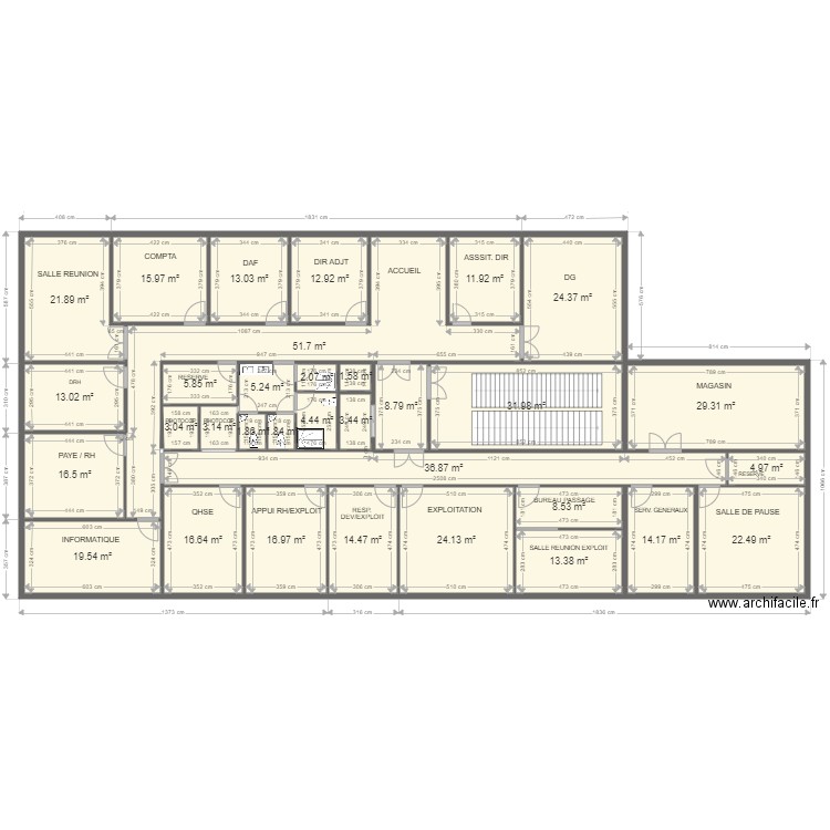 BUREAUX SIEGE 1 COTES. Plan de 0 pièce et 0 m2