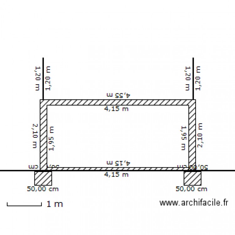 coupe plan garage BB. Plan de 0 pièce et 0 m2