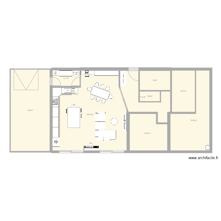 maison 121 salon. Plan de 0 pièce et 0 m2