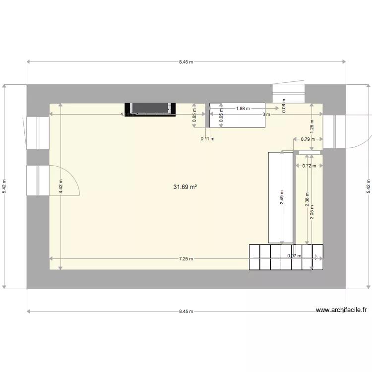 dongeron rdc 4. Plan de 