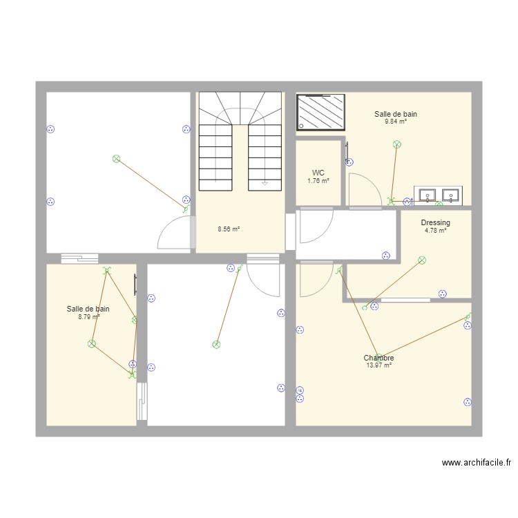 plan etage elec. Plan de 0 pièce et 0 m2