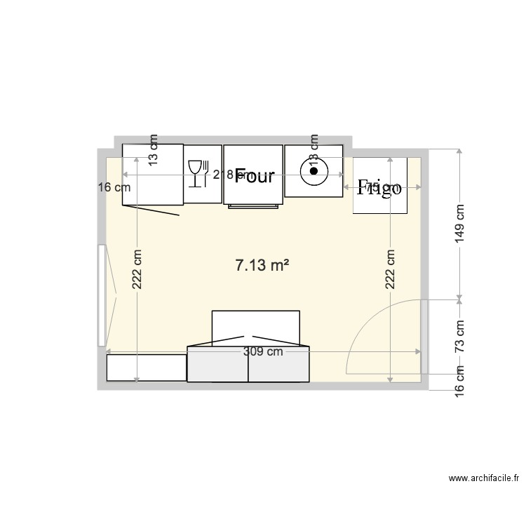cuisine AS 80DDB. Plan de 0 pièce et 0 m2