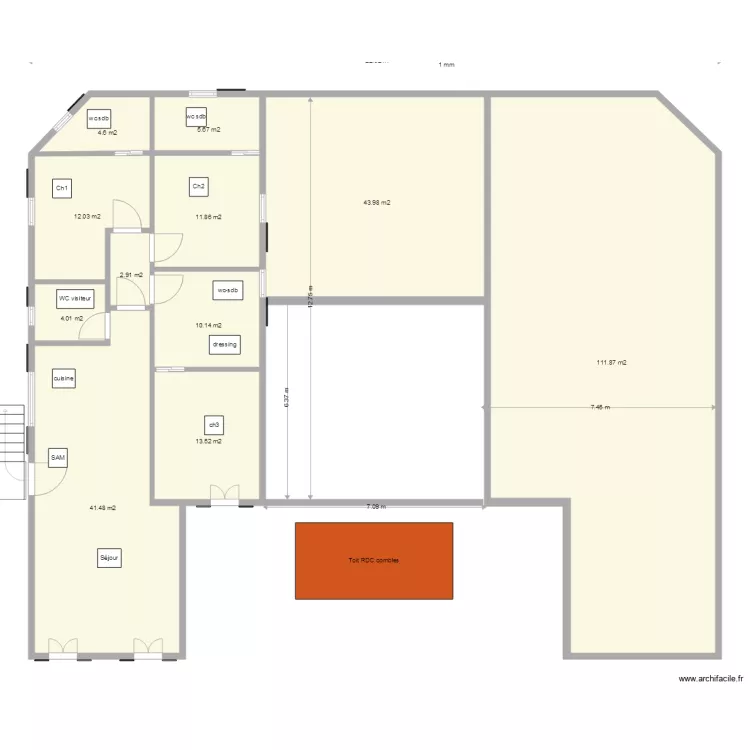 Etage1&eacute;volution2. Plan de 