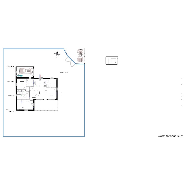 PROJET MAISON PEIPIN avec mobilier 2. Plan de 6 pièces et 900 m2