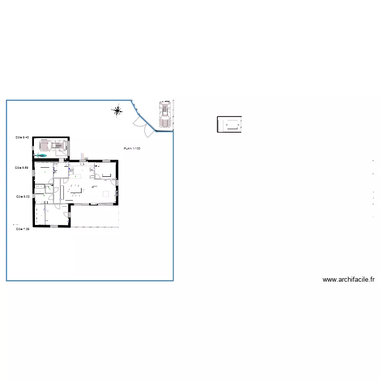 PROJET MAISON PEIPIN avec mobilier 2. Plan de PROJET MAISON PEIPIN avec mobilier 2. Plan de