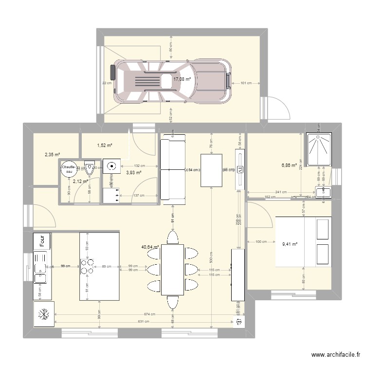 etagevir. Plan de 8 pièces et 84 m2