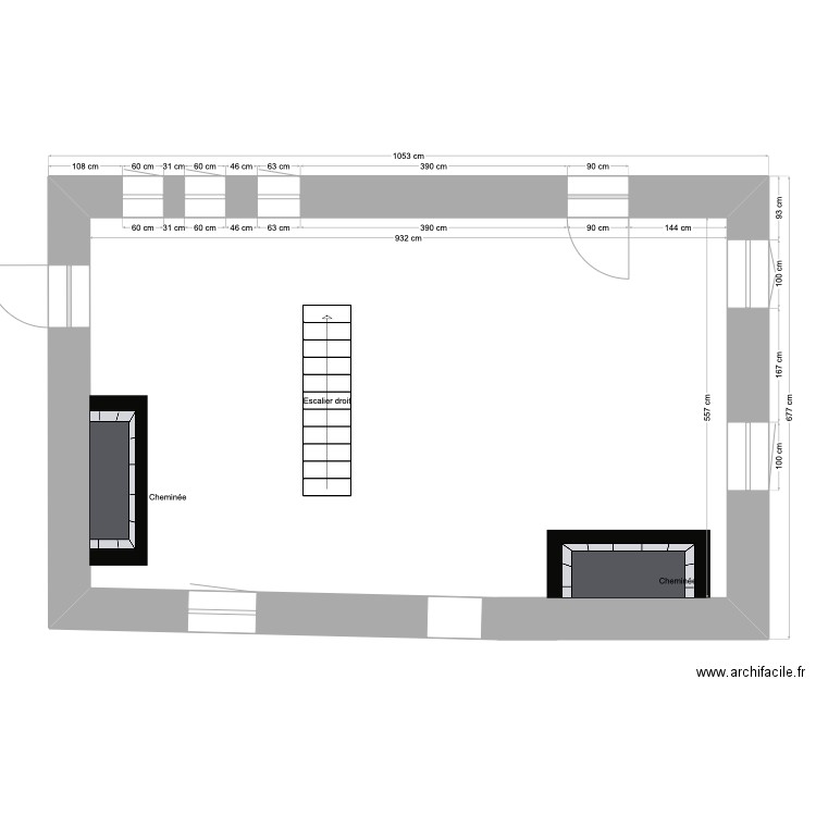 étage partie commune  vide. Plan de 0 pièce et 0 m2