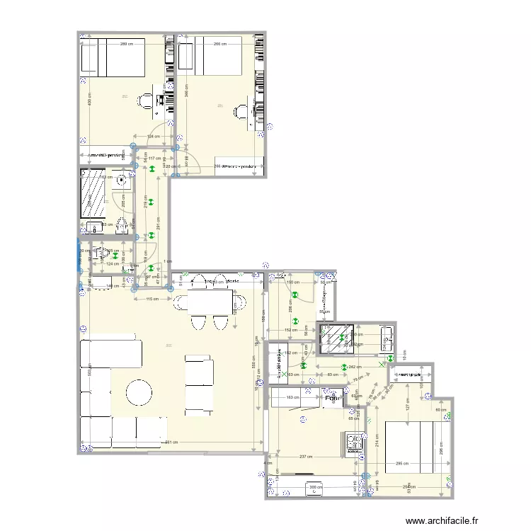 appartement V14. Plan de 