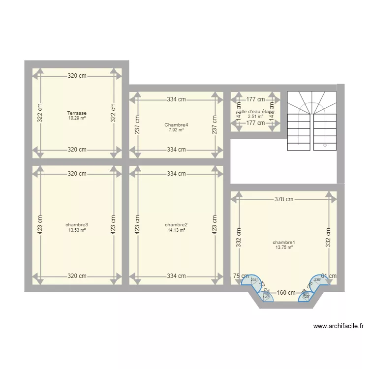 Villa keub etage. Plan de 