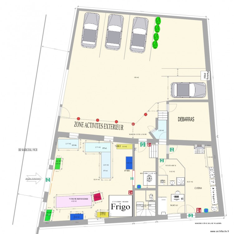 amenagement magasin. Plan de 0 pièce et 0 m2